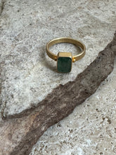 The oblong semi precious  ring