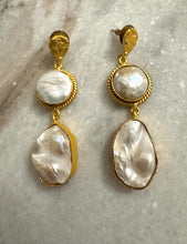 Irregular Keshi pearl earrings