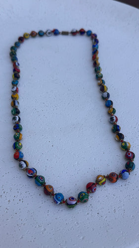 Millefiori bead necklace