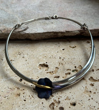 Blue Calla lily necklace