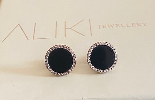 Onyx stud earrings