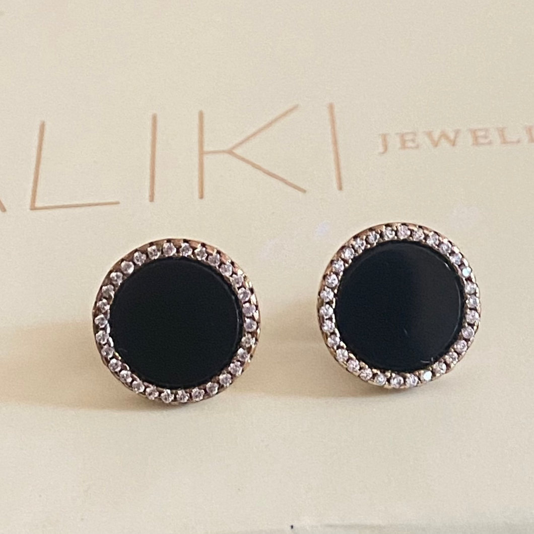Onyx stud earrings