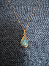 The blue quartz marquise drop
