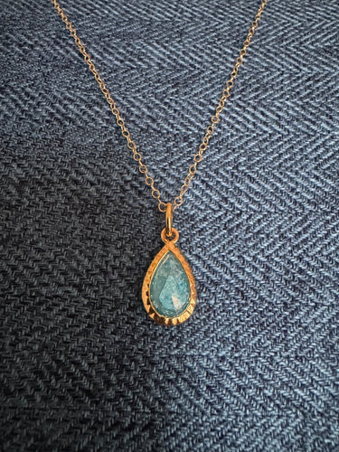 The blue quartz marquise drop