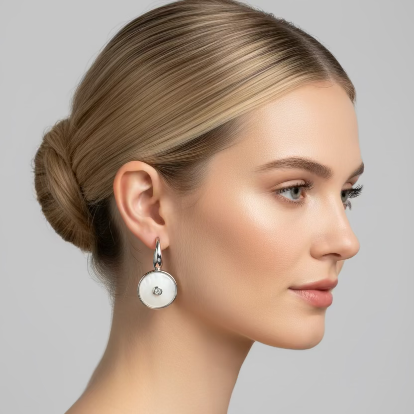 Olivia white earrings