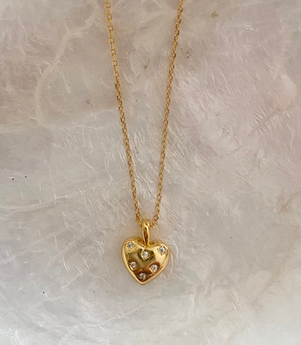 The petite sparkly gold heart