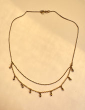 Double Row Silver necklace with silver beads