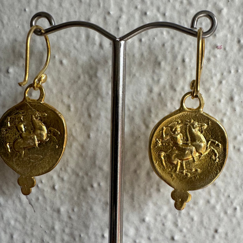 Ancient coin earrings
