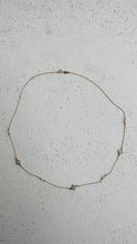 9k gold turquoise clovers and Akoya pearl necklace