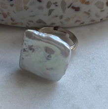 Square pearl ring