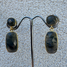 Labradorite gold vermeil earrings