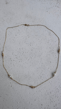 Solid Gold necklace with seven Akoya pearls