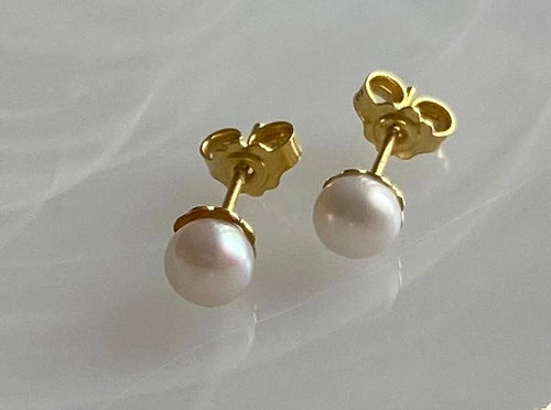 Akoya 14k stud earrings