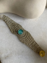 Apatite drop centrepiece bracelet cuff