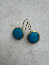 Semi Precious round drop earrings