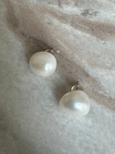 Lustrous 12mm fresh water pearl stud earrings