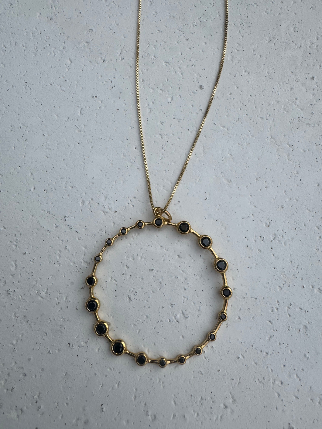Golden hoop necklace