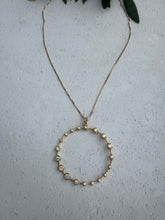 Golden hoop necklace