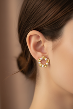 Stefana pearl stud earrings