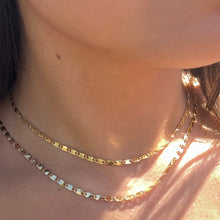 Large Theta necklace solid 14k gold