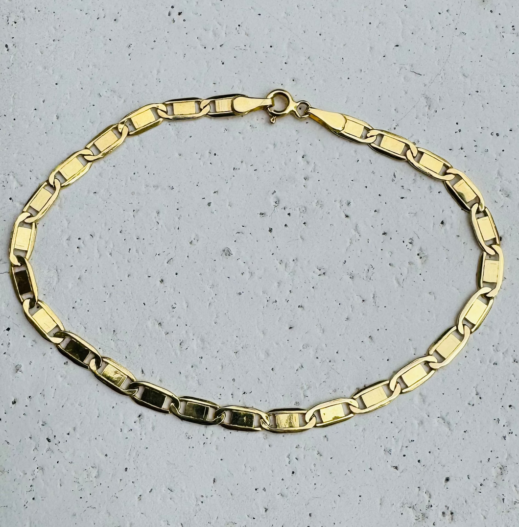 Theta 14k gold bracelet