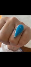 Marcasite turquoise ring