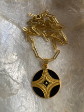 Byzantine black and gold star necklace