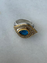 Lapis lazuli Byzantine eye ring