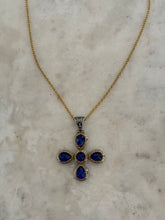 The blue lapis Byzantine cross