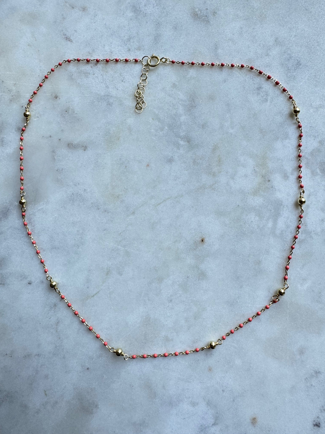 Coral bead necklace