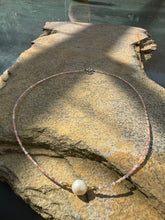 Fresh water pearl and crystal beads necklace