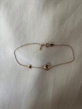 14k Gold bracelet with Yellow citrine stone
