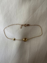 14k Gold bracelet with Yellow citrine stone