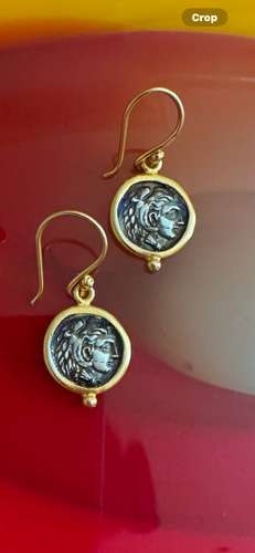 Ancient coin earrings