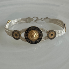 The lion and Greek key bracelet.