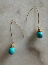 Turquoise hook earrings