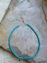 Turquoise and gold beads choker