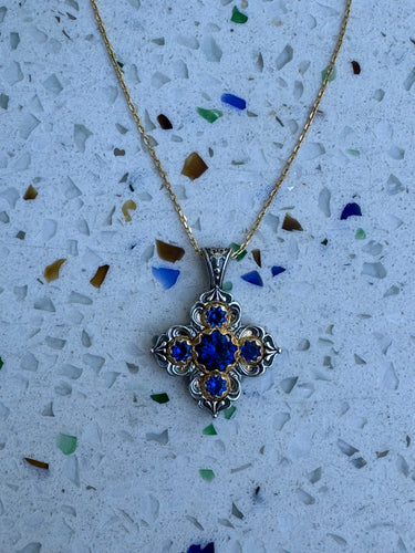 Byzantine blue lapis cross