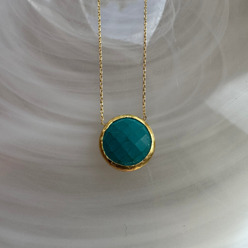 Turquoise and gold vermeil Kiklos necklace