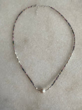 Tourmaline and pearl necklace