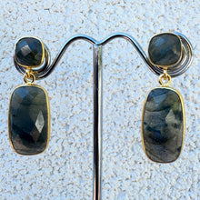 Labradorite gold vermeil earrings