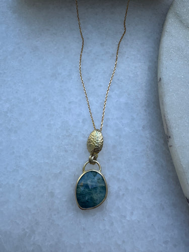 Moss aquamarine necklace