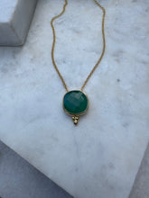 The faceted green agate necklace