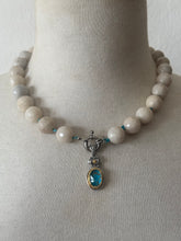 Cracked quartz bead necklace