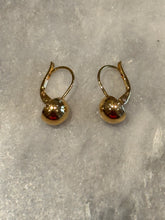 9k gold French hook ball earrings