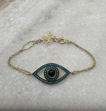 Dark blue eye bracelet