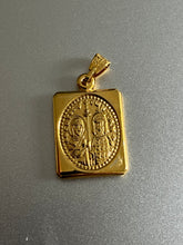 Solid 14k gold ICXC Konstantine and Helen pendant