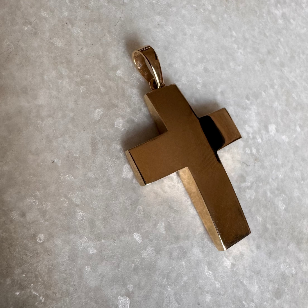 Cross solid 14k gold
