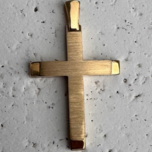14k brushed and full sheen crucifix