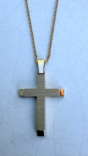 14k brushed and full sheen crucifix